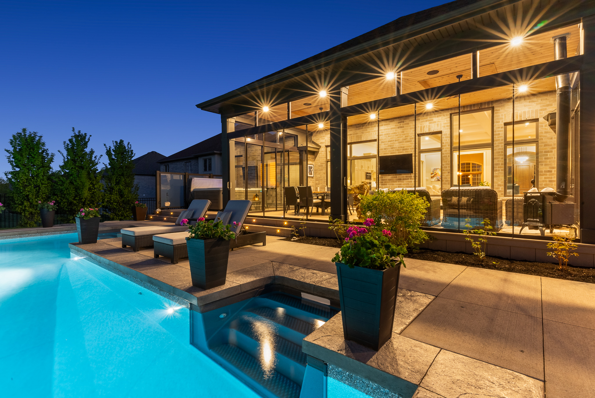 Primary bedroom with rattan furniture at Hidden Valley Kitchener estate